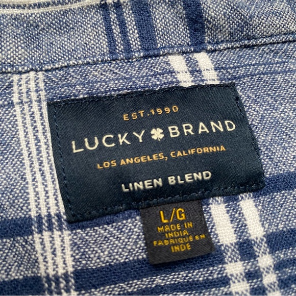 Lucky Brand Linen Pearl Snap Western Shirt - Picture 11 of 13